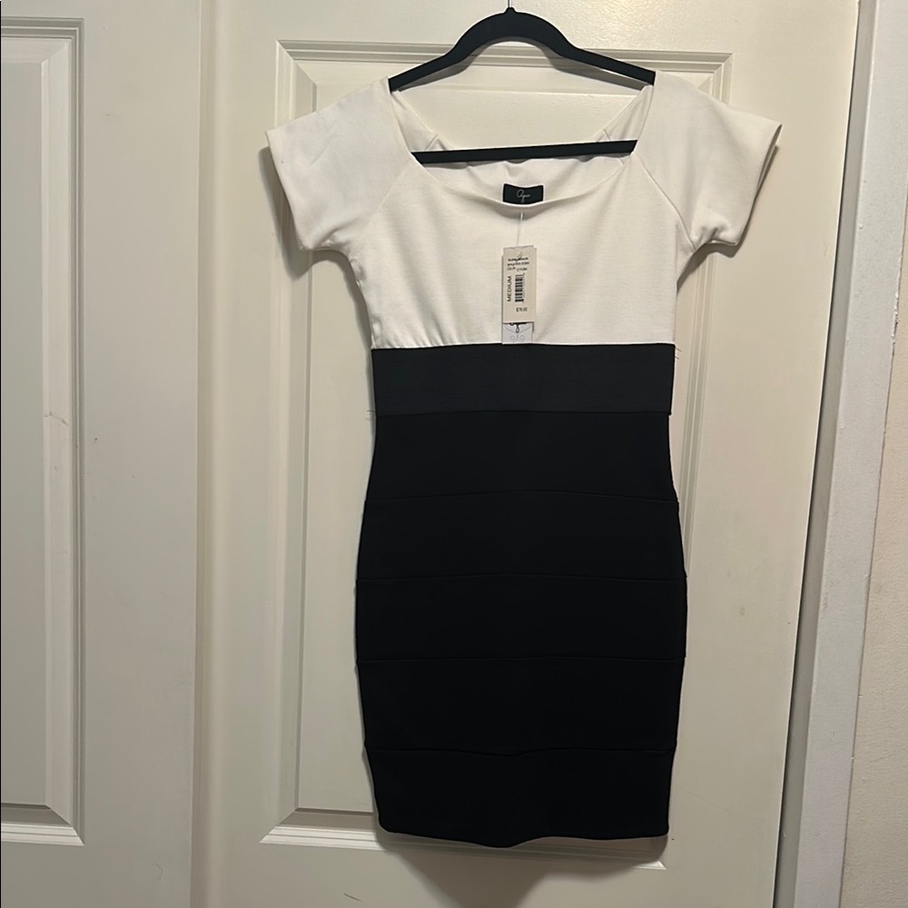 Elegant Black and White Dress